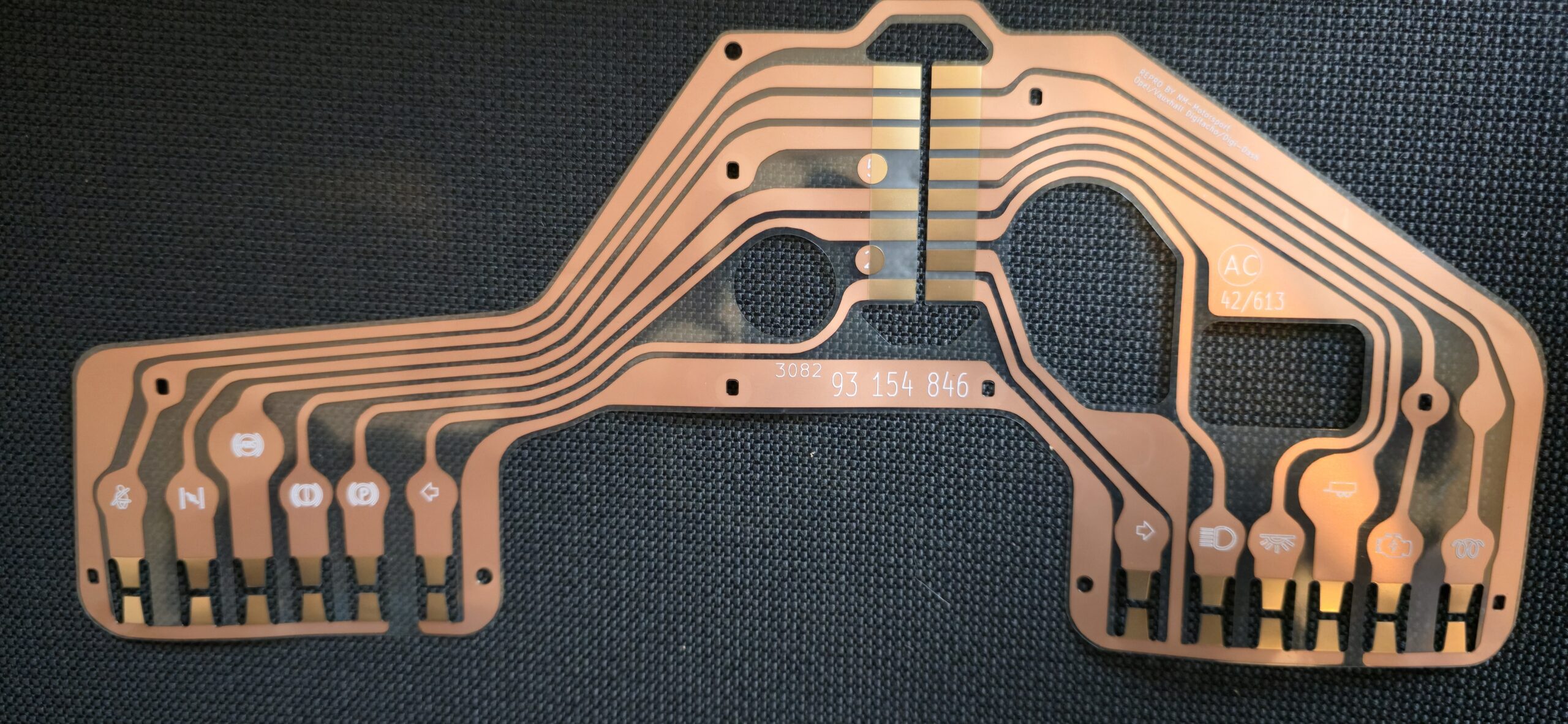 Leiterfolie Kadett E Digitacho, LCD Tacho Mäusekino Repro